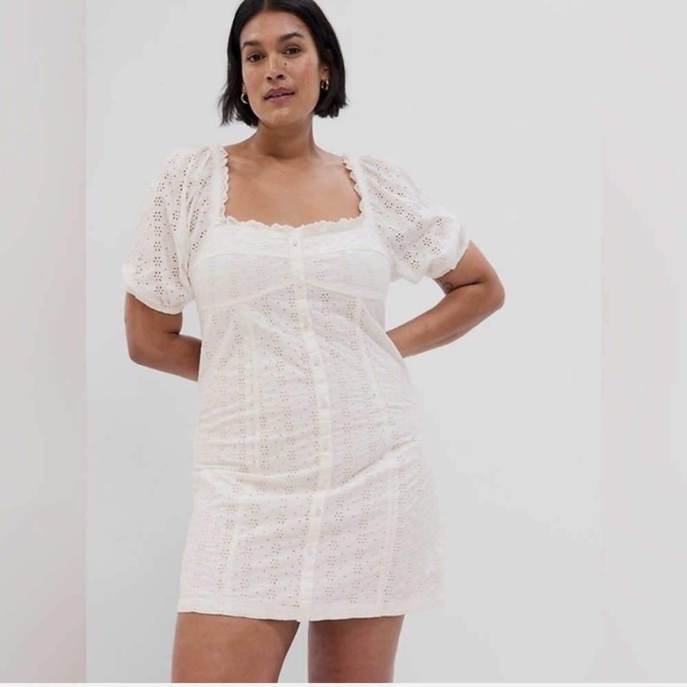 LT GAP White Eyelet Mini Dress